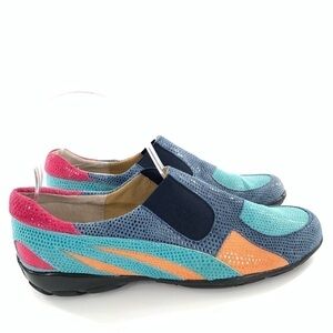 Vaneli Sport flats size 7 multicolored color blocking leather vintage 90s Y2k